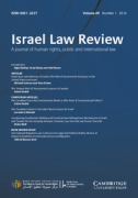 Cover of Israel Law Review: Print + Online