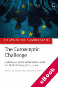 Cover of The Eurosceptic Challenge: National Implementation and Interpretation of EU Law (eBook)