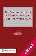 Cover of The Transformation of EU Competition Law: Next Generation Issues (eBook)