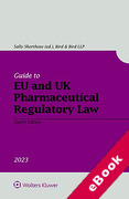 Cover of Guide to EU and UK Pharmaceutical Regulatory Law 2023 (eBook)