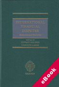 Cover of International Financial Disputes: Arbitration and Mediation (eBook)