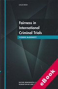 Cover of Fairness in International Criminal Trials (eBook)
