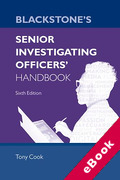 Cover of Blackstone's Senior Investigating Officer's Handbook (eBook)