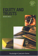 Cover of Routledge Lawcards: Equity and Trusts 2010 - 2011