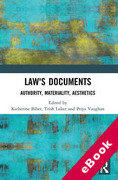 Cover of Law's Documents: Authority, Materiality, Aesthetics (eBook)