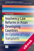 Cover of Insolvency Law Reforms in Asian Developing Countries: An Epitome of Legal Transplants (eBook)