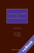 Cover of Toulson &#38; Phipps on Confidentiality (Book &#38; eBook Pack)