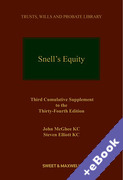 Cover of Snell's Equity 34th ed: 3rd Supplement (Book &#38; eBook Pack)