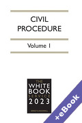 Cover of The White Book Service 2023: Civil Procedure Volume 1 only (Book &#38; eBook Pack)