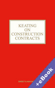 Cover of Keating on Construction Contracts: 11th ed with 3rd Supplement (Book &#38; eBook Pack)