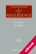 Cover of Charlesworth &#38; Percy on Negligence 15th ed: 2nd Supplement (eBook)