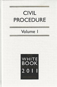 Cover of The White Book Service 2011: Civil Procedure Volumes 1 & 2