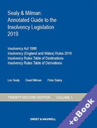 Cover of Sealy & Milman: Annotated Guide to the Insolvency Legislation 2019: Volume 1 (Book & eBook Pack)